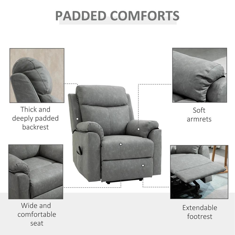 HOMCOM Faux Leather 70&deg; Electric Riser Recliner Chair Additional View 38