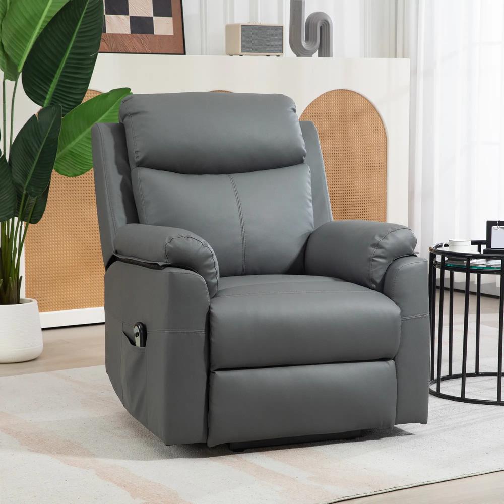HOMCOM Faux Leather 70&deg; Electric Riser Recliner Chair Additional View 7