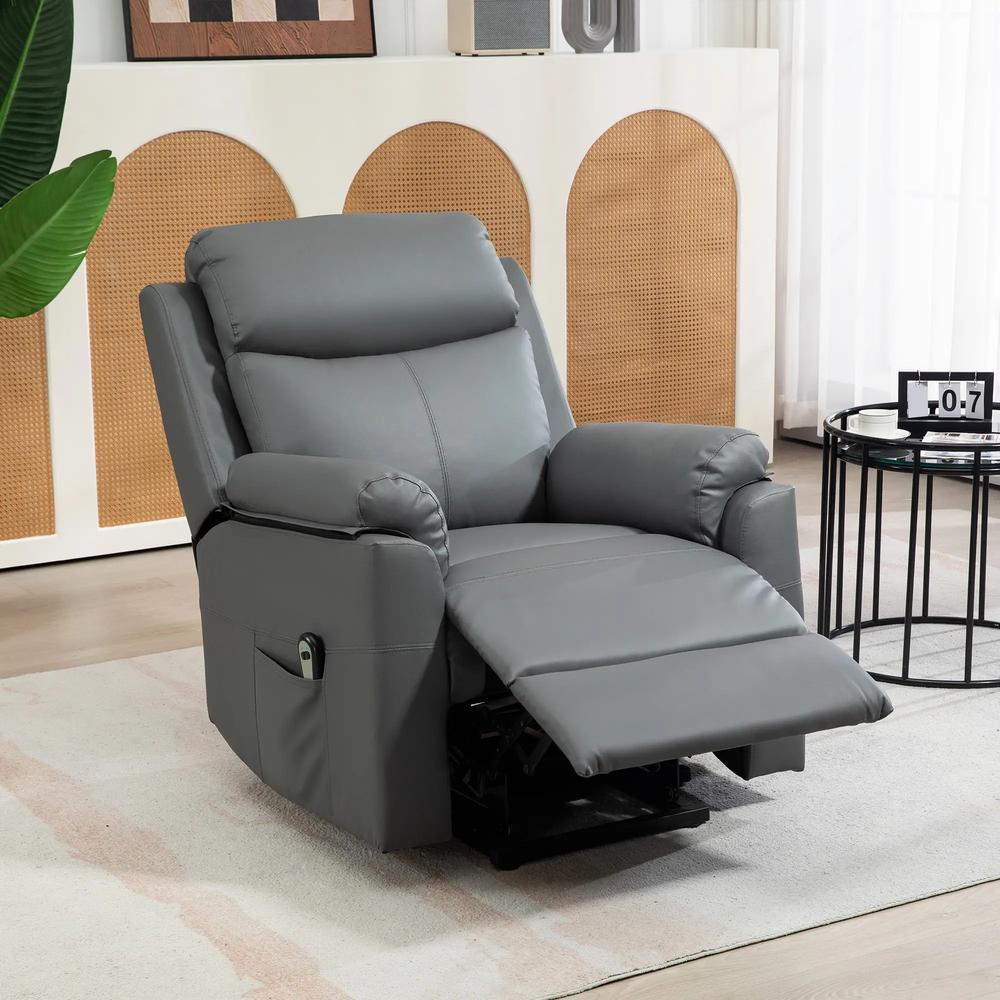 HOMCOM Faux Leather 70&deg; Electric Riser Recliner Chair Additional View 8