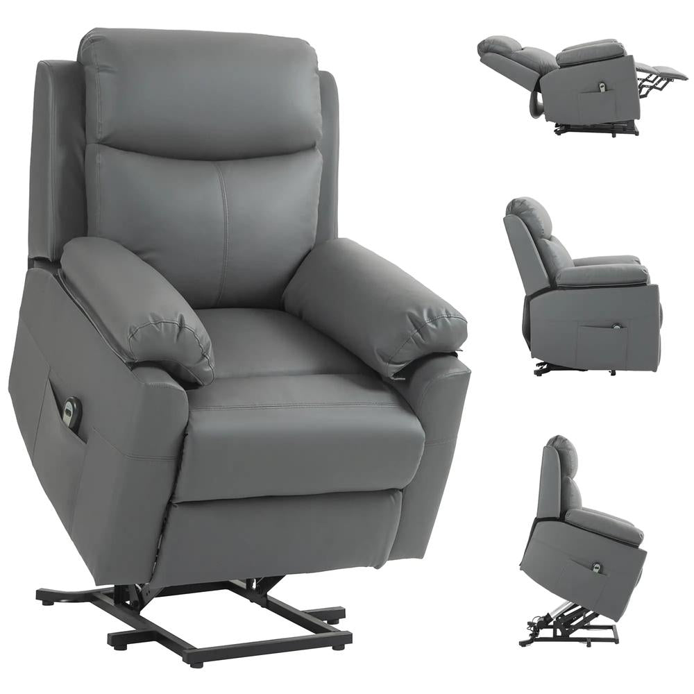 HOMCOM Faux Leather 70&deg; Electric Riser Recliner Chair Additional View 10