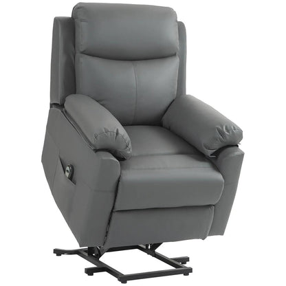 HOMCOM Faux Leather 70&deg; Electric Riser Recliner Chair