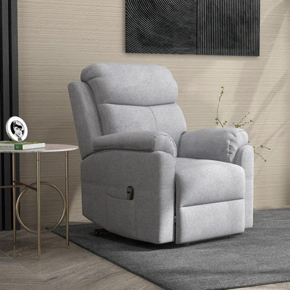 HOMCOM Power Lift Recliner Chair, Electric Lift Chair for Elderly, Overstuffed Linen Fabric Riser and Reclining Armchair with Remote Control, Side Pockets, for Living Room, Grey Additional View 11