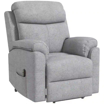 HOMCOM Power Lift Recliner Chair, Electric Lift Chair for Elderly, Overstuffed Linen Fabric Riser and Reclining Armchair with Remote Control, Side Pockets, for Living Room, Grey Additional View 13