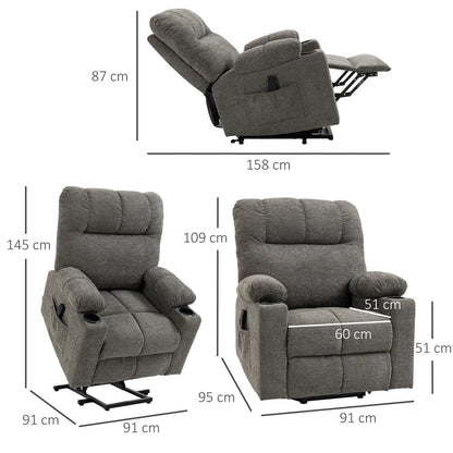 HOMCOM Electric Riser and Recliner Chair for Elderly, Power Lift Recliner Chair with Remote Control Additional View 15