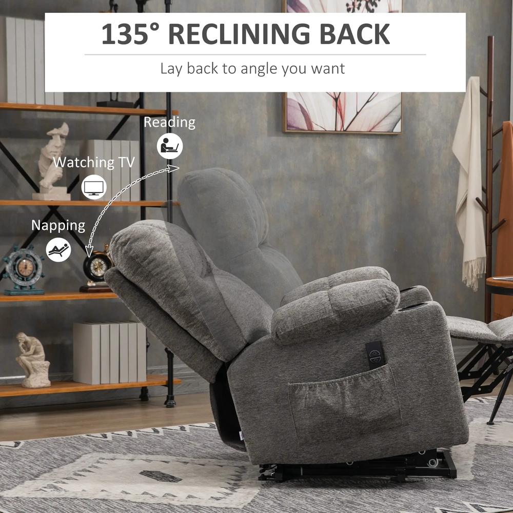 HOMCOM Electric Riser and Recliner Chair for Elderly, Power Lift Recliner Chair with Remote Control Additional View 17