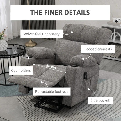HOMCOM Electric Riser and Recliner Chair for Elderly, Power Lift Recliner Chair with Remote Control Additional View 19