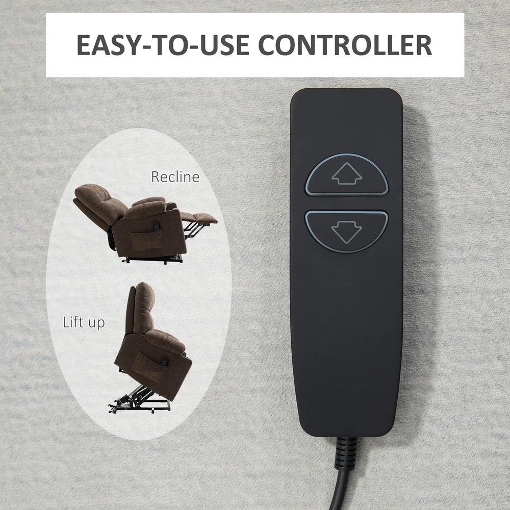 HOMCOM Electric Riser and Recliner Chair for Elderly, Power Lift Recliner Chair with Remote Control Additional View 6