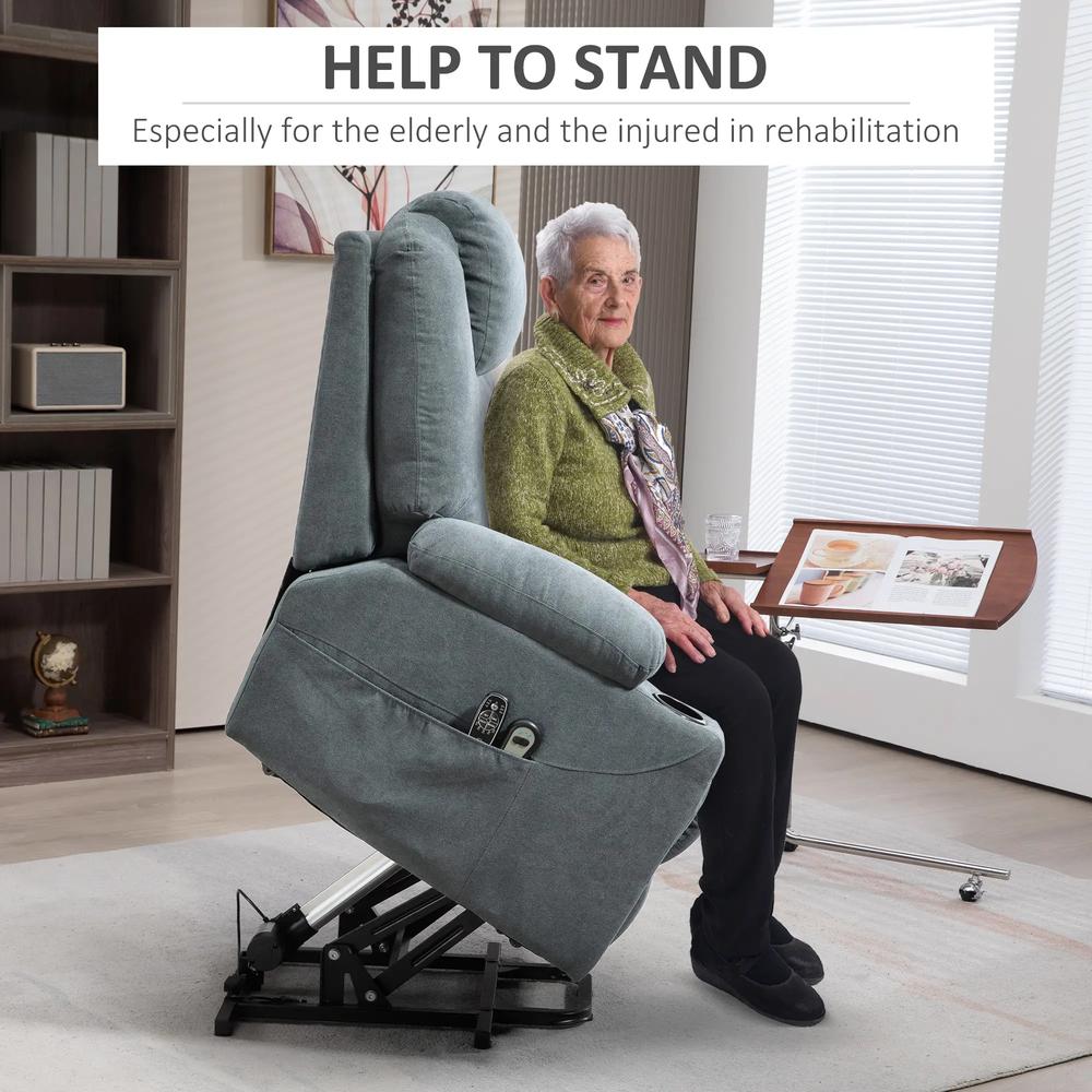 HOMCOM Power Lift Recliner Chair with Pocket Spring, Electric Lift Chair with Wide Backrest Additional View 15