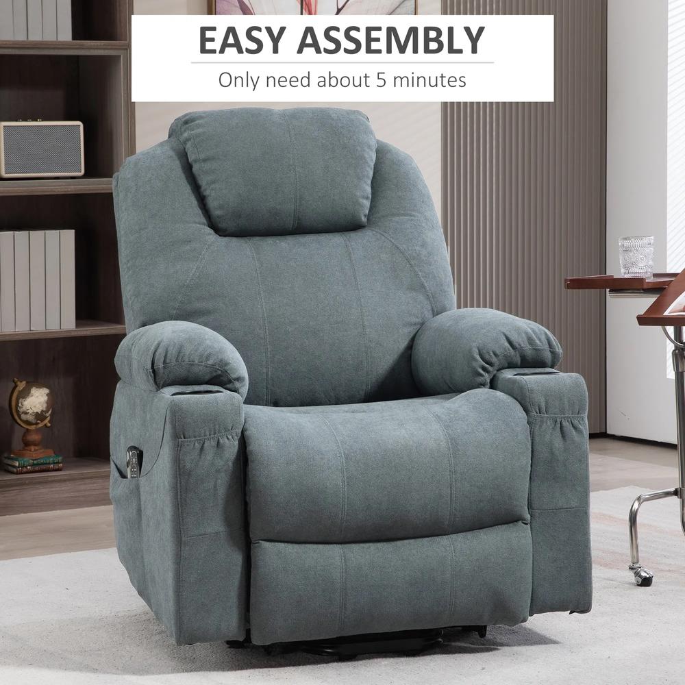 HOMCOM Power Lift Recliner Chair with Pocket Spring, Electric Lift Chair with Wide Backrest Additional View 20