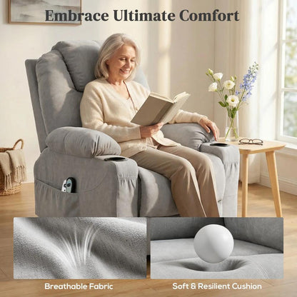 HOMCOM Power Lift Recliner Chair with Pocket Spring, Electric Lift Chair with Wide Backrest Additional View 6