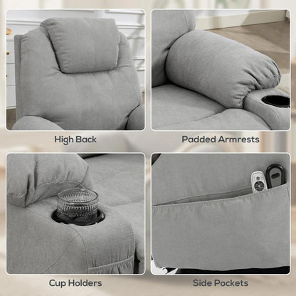 HOMCOM Power Lift Recliner Chair with Pocket Spring, Electric Lift Chair with Wide Backrest Additional View 7