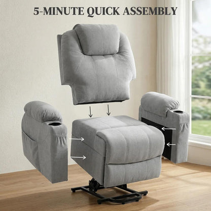HOMCOM Power Lift Recliner Chair with Pocket Spring, Electric Lift Chair with Wide Backrest Additional View 8