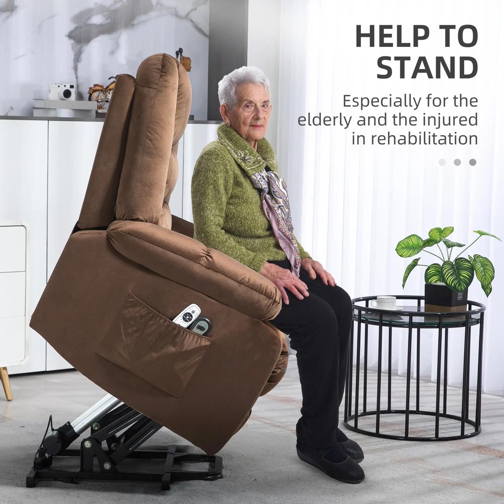 HOMCOM Leathaire Eight Massage Point Armchair, with Heat and Reclining Back - Brown Additional View 4