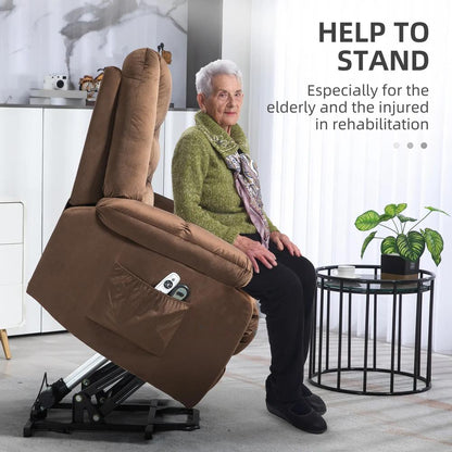 HOMCOM Leathaire Eight Massage Point Armchair, with Heat and Reclining Back - Brown Additional View 4