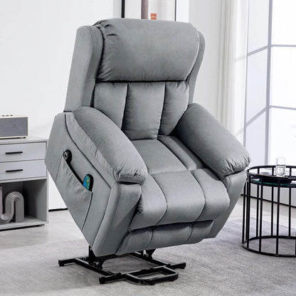 HOMCOM Eight-Point Massage Lift Chair, with Remote - Grey Additional View 11