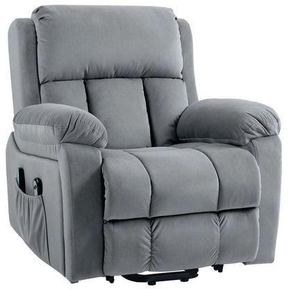 HOMCOM Eight-Point Massage Lift Chair, with Remote - Grey Additional View 14