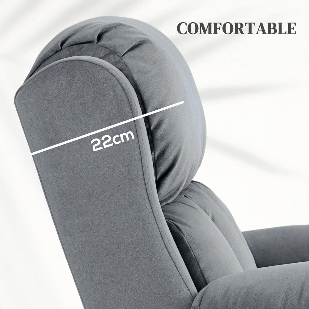 HOMCOM Eight-Point Massage Lift Chair, with Remote - Grey Additional View 8