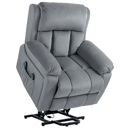 HOMCOM Eight-Point Massage Lift Chair, with Remote - Grey