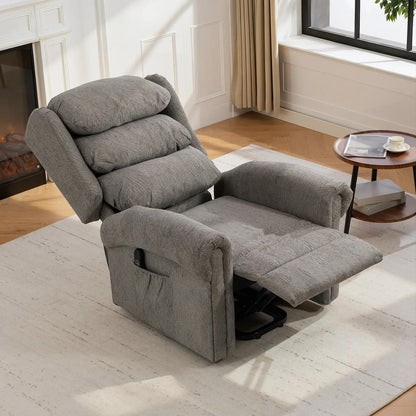 HOMCOM Velvet-Feel Electric Riser Recliner Chair, Power Lift Recliner Chair for Elderly with Remote Control, Dark Grey Additional View 7