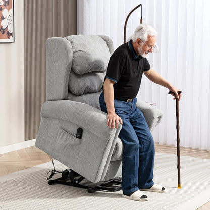 HOMCOM Velvet-Feel 150&deg; Electric Riser Recliner Chair - Grey Additional View 2