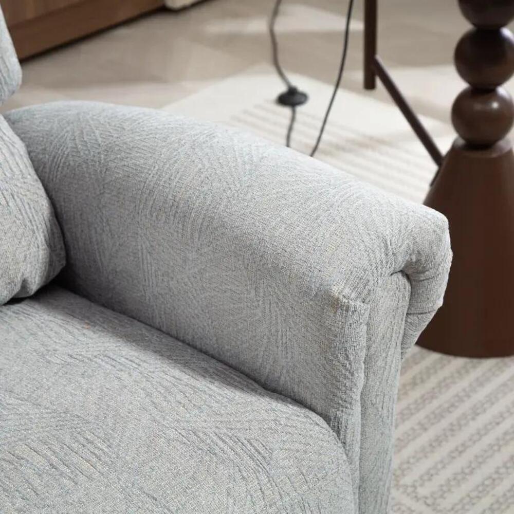 HOMCOM Velvet-Feel 150&deg; Electric Riser Recliner Chair - Grey Additional View 10