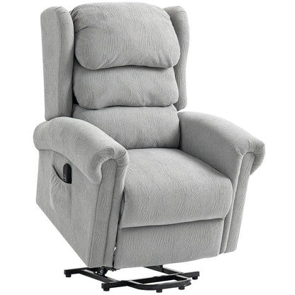 HOMCOM Velvet-Feel 150&deg; Electric Riser Recliner Chair - Grey