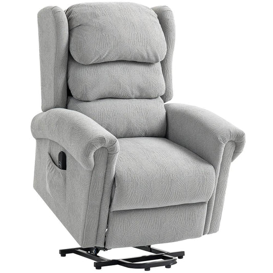 HOMCOM Velvet-Feel 150&deg; Electric Riser Recliner Chair - Grey