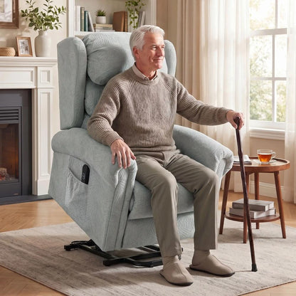 HOMCOM Velvet-Feel Electric Riser Recliner Chair Additional View 2