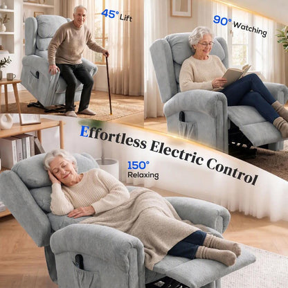 HOMCOM Velvet-Feel Electric Riser Recliner Chair Additional View 4
