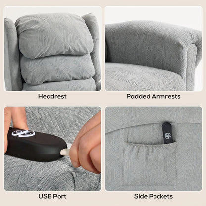 HOMCOM Velvet-Feel Electric Riser Recliner Chair Additional View 6