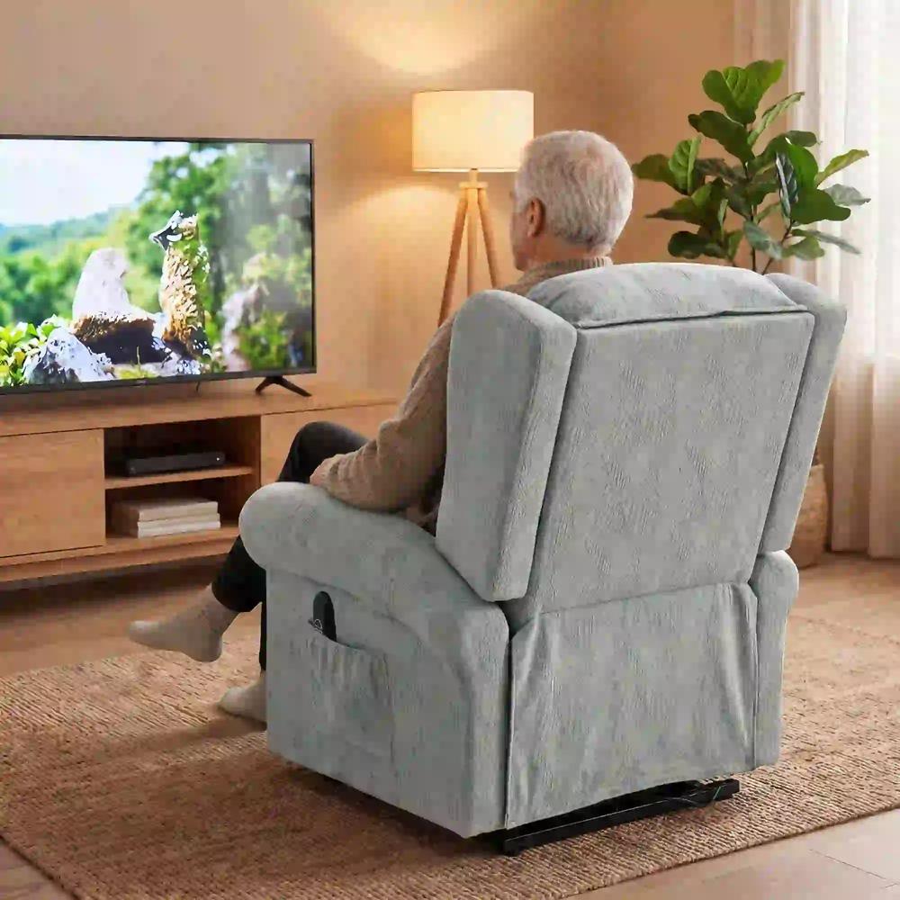 HOMCOM Velvet-Feel Electric Riser Recliner Chair Additional View 8