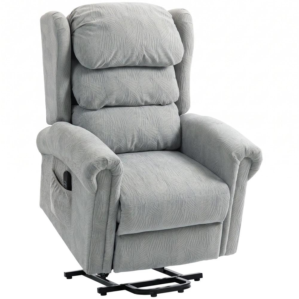 HOMCOM Velvet-Feel Electric Riser Recliner Chair