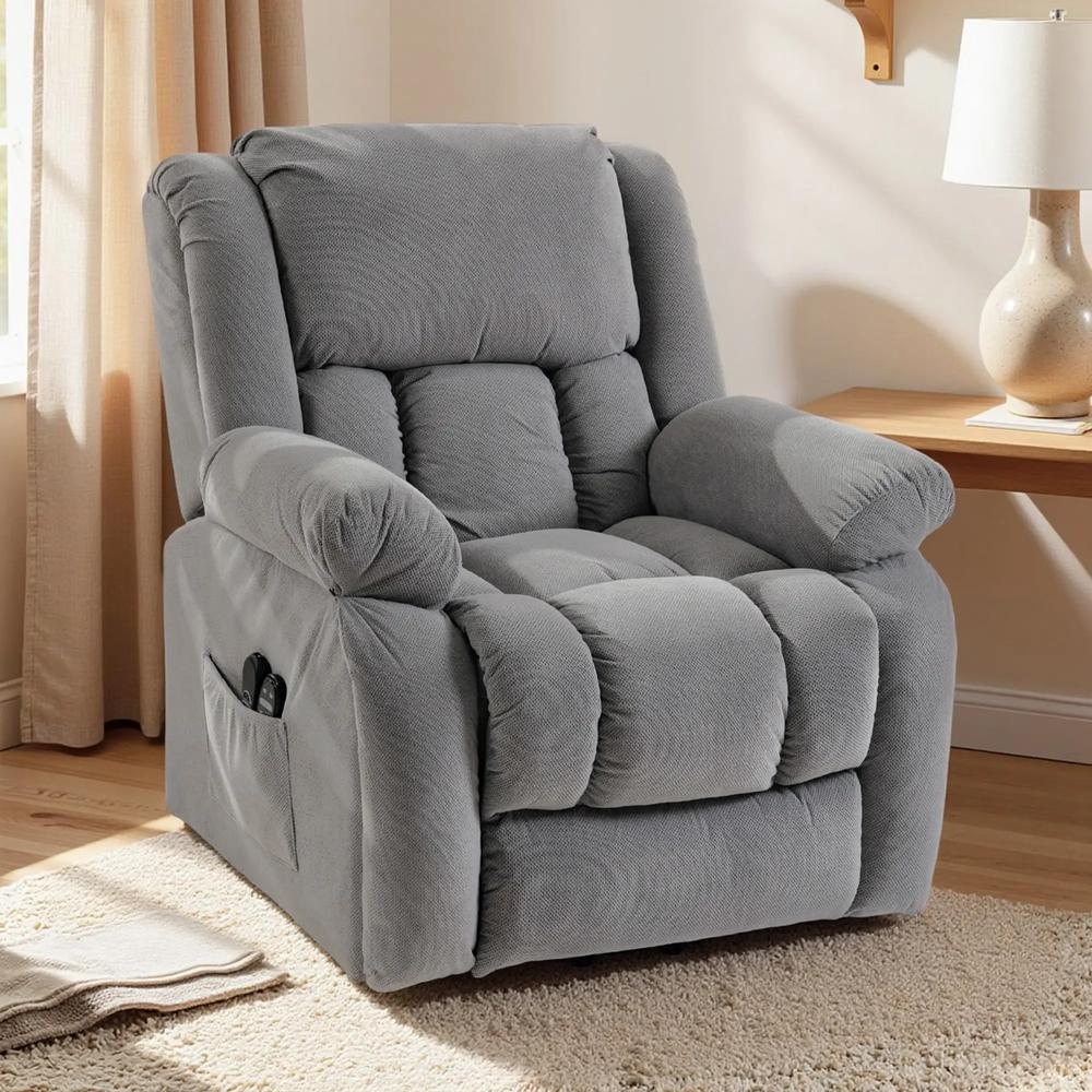 HOMCOM Recliner Armchair Lift Chair, Electric Recliner Chair with Vibration Massage and Heat, Wide Seat, USB Port Additional View 14