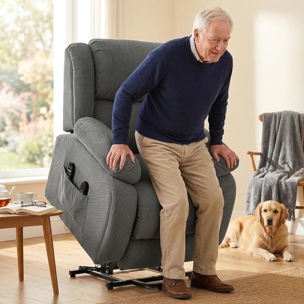 HOMCOM Recliner Armchair Lift Chair, Electric Recliner Chair with Vibration Massage and Heat, Wide Seat, USB Port Additional View 33