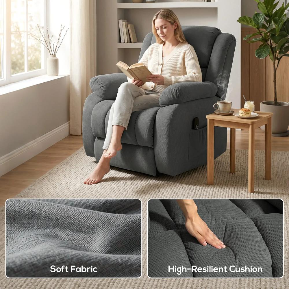 HOMCOM Recliner Armchair Lift Chair, Electric Recliner Chair with Vibration Massage and Heat, Wide Seat, USB Port Additional View 37