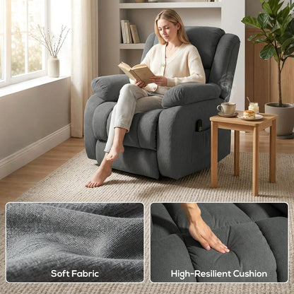 HOMCOM Recliner Armchair Lift Chair, Electric Recliner Chair with Vibration Massage and Heat, Wide Seat, USB Port Additional View 37