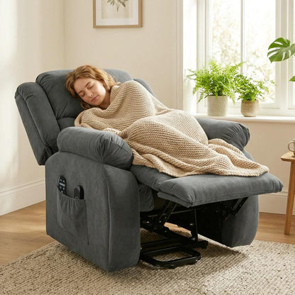 HOMCOM Recliner Armchair Lift Chair, Electric Recliner Chair with Vibration Massage and Heat, Wide Seat, USB Port Additional View 39