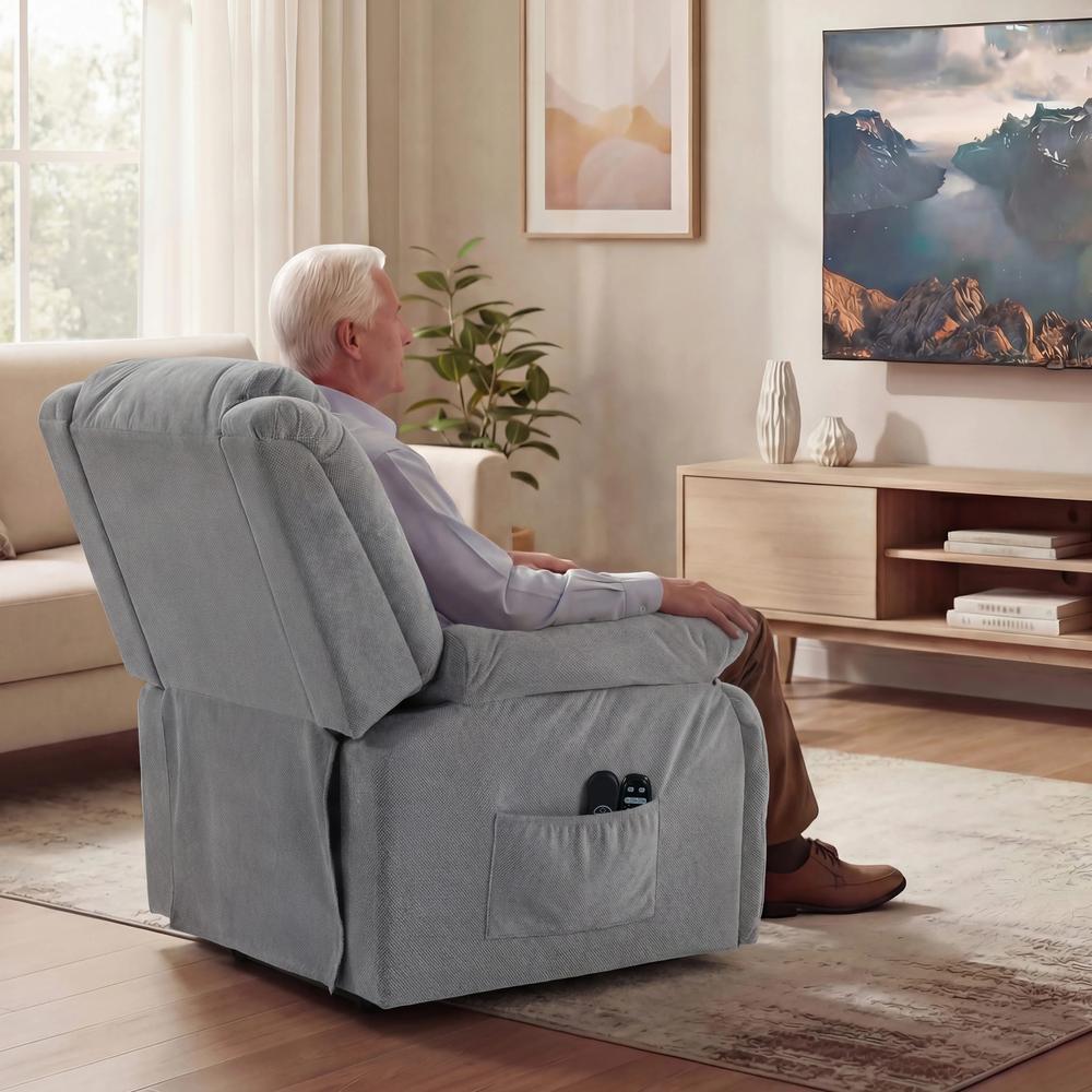 HOMCOM Recliner Armchair Lift Chair, Electric Recliner Chair with Vibration Massage and Heat, Wide Seat, USB Port Additional View 50