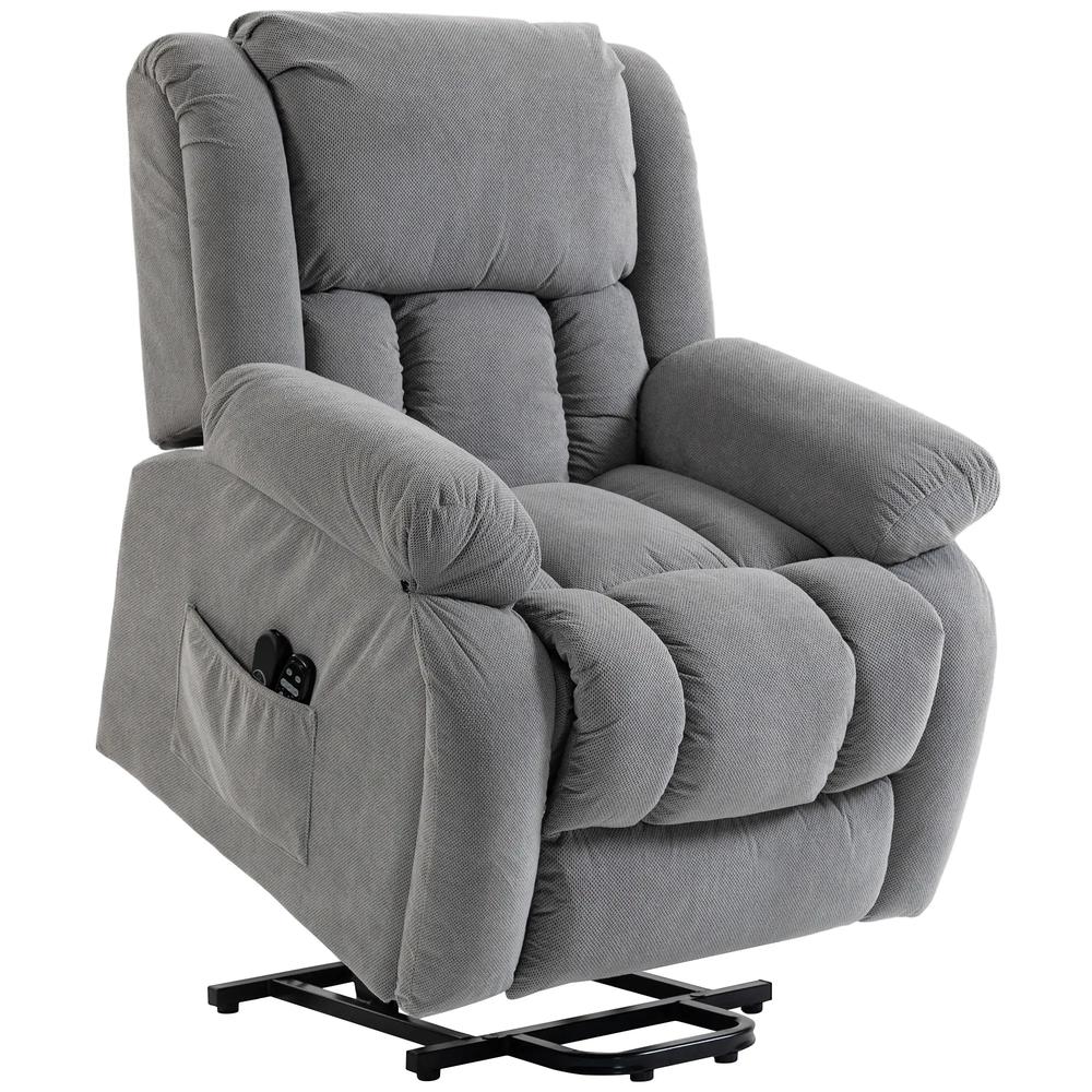 HOMCOM Recliner Armchair Lift Chair, Electric Recliner Chair with Vibration Massage and Heat, Wide Seat, USB Port