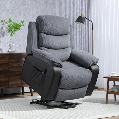 HOMCOM Overstuffed Corduroy Electric Lift Chair Additional View 11