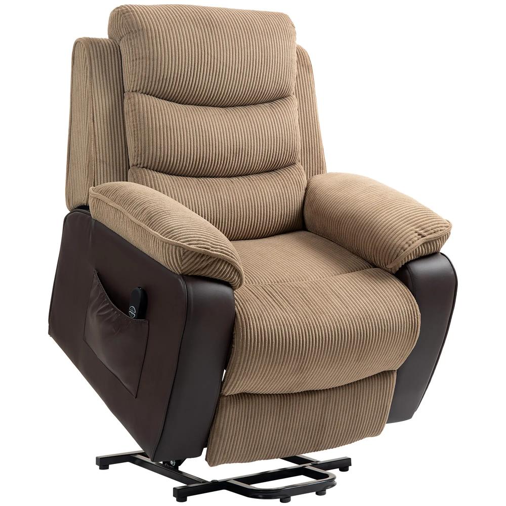 HOMCOM Overstuffed Corduroy Electric Lift Chair Additional View 13
