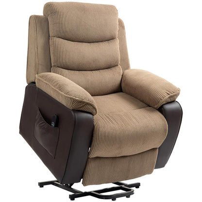 HOMCOM Overstuffed Corduroy Electric Lift Chair Additional View 13