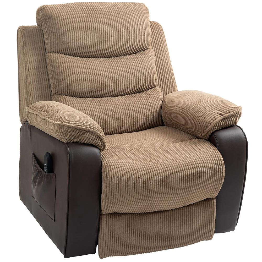 HOMCOM Overstuffed Corduroy Electric Lift Chair Additional View 23