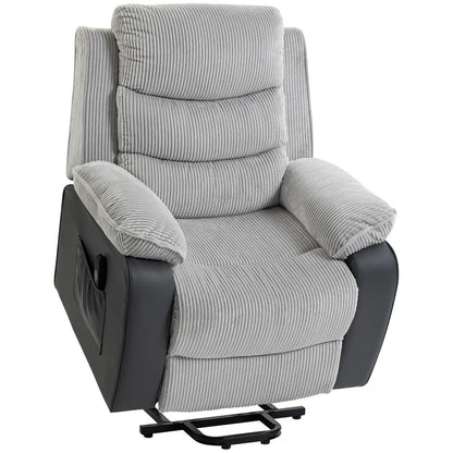 HOMCOM Overstuffed Corduroy Electric Lift Chair Additional View 24