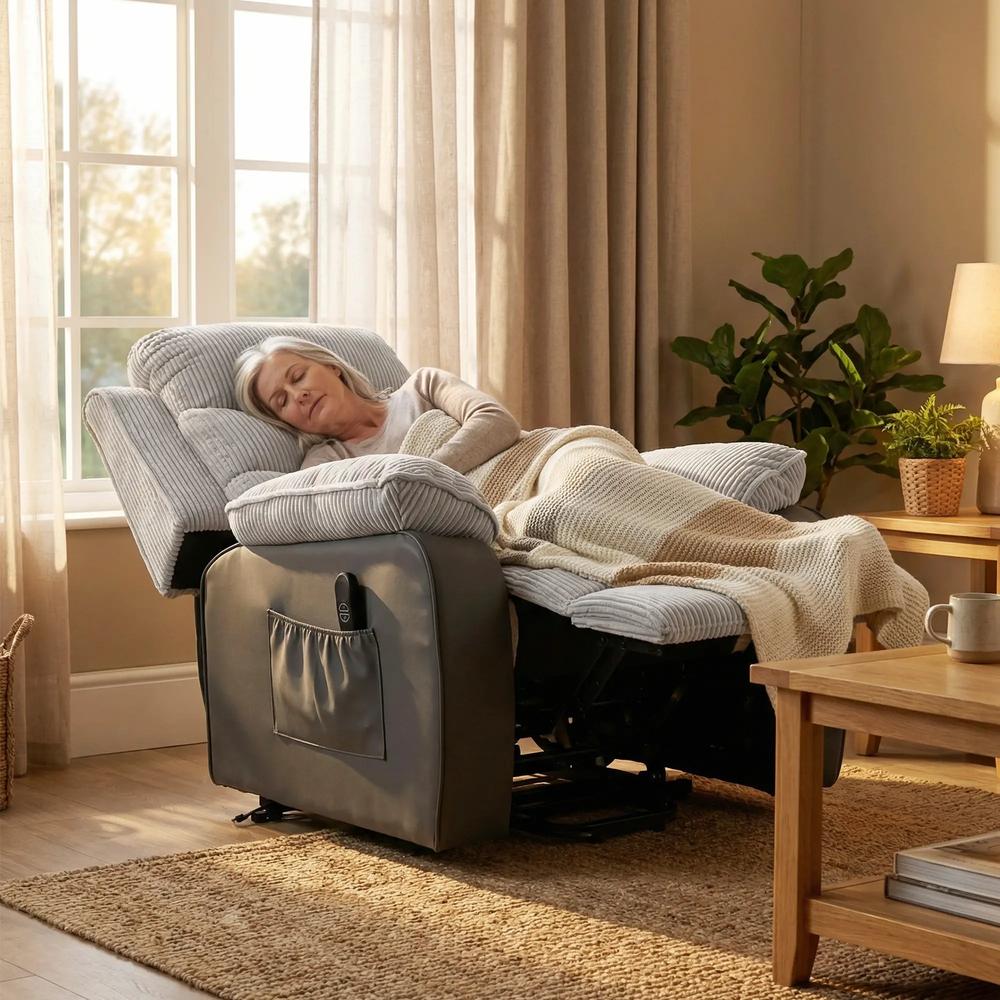 HOMCOM Overstuffed Corduroy Electric Lift Chair Additional View 31