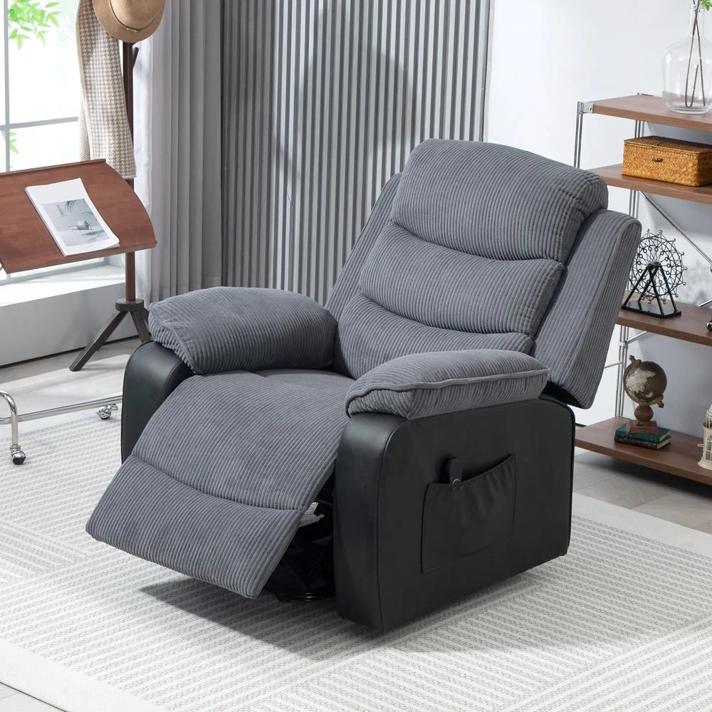 HOMCOM Overstuffed Corduroy Electric Lift Chair Additional View 10