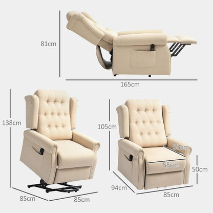 HOMCOM 45&deg; Lifting Riser and Recliner Armchair Additional View 3