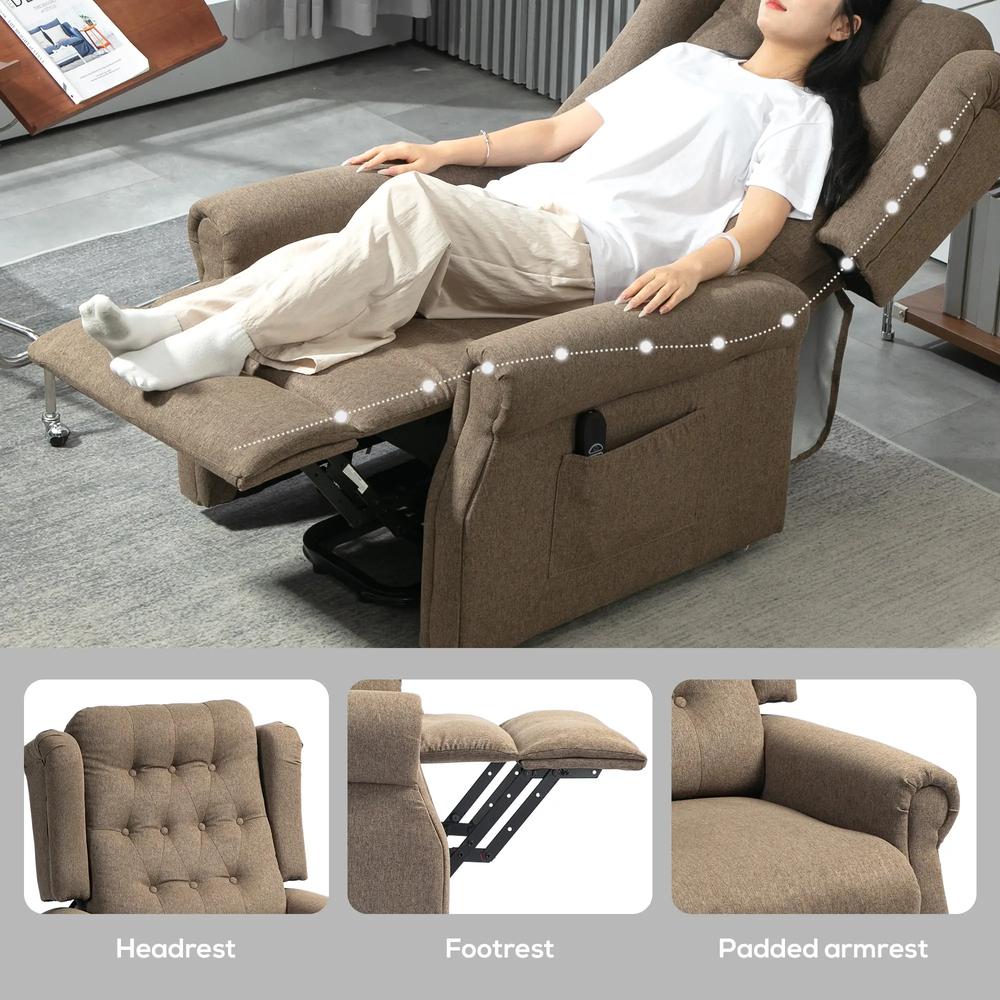 HOMCOM 45&deg; Lifting Riser and Recliner Armchair Additional View 22