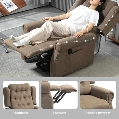 HOMCOM 45&deg; Lifting Riser and Recliner Armchair Additional View 22