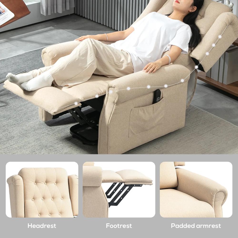 HOMCOM 45&deg; Lifting Riser and Recliner Armchair Additional View 7